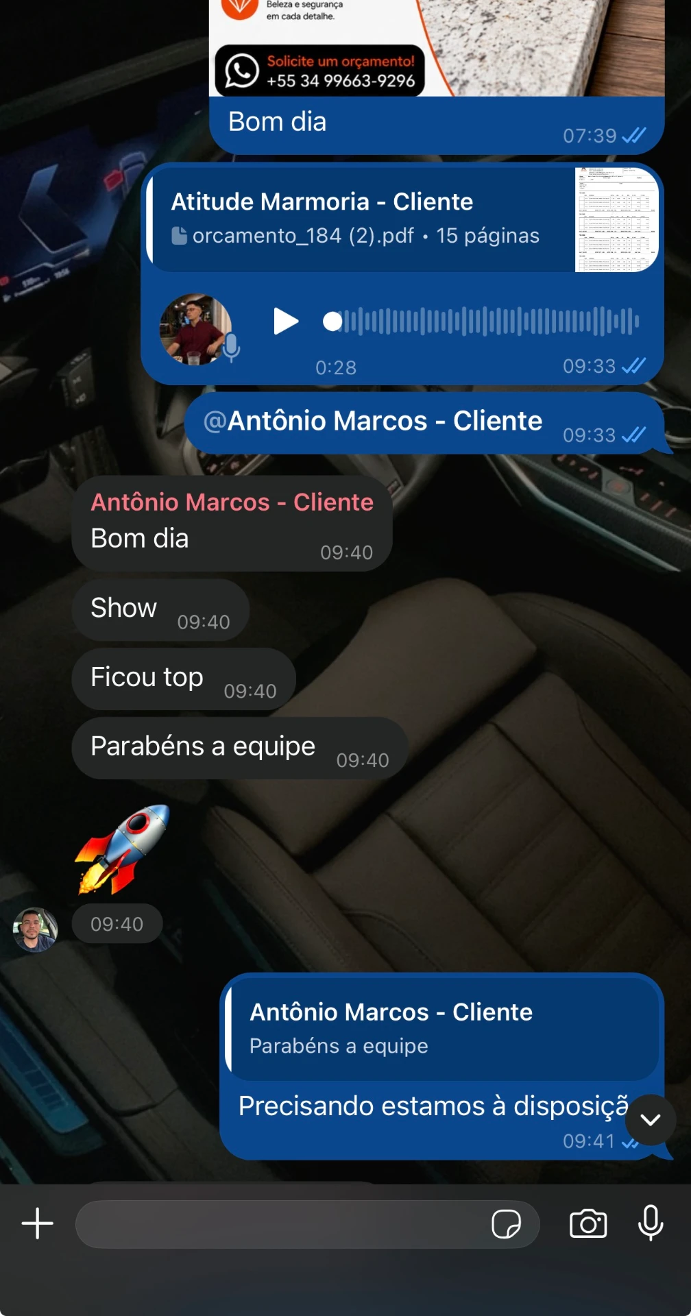 Avaliação de Antônio Marcos, Atitude Gestão de marmorarias