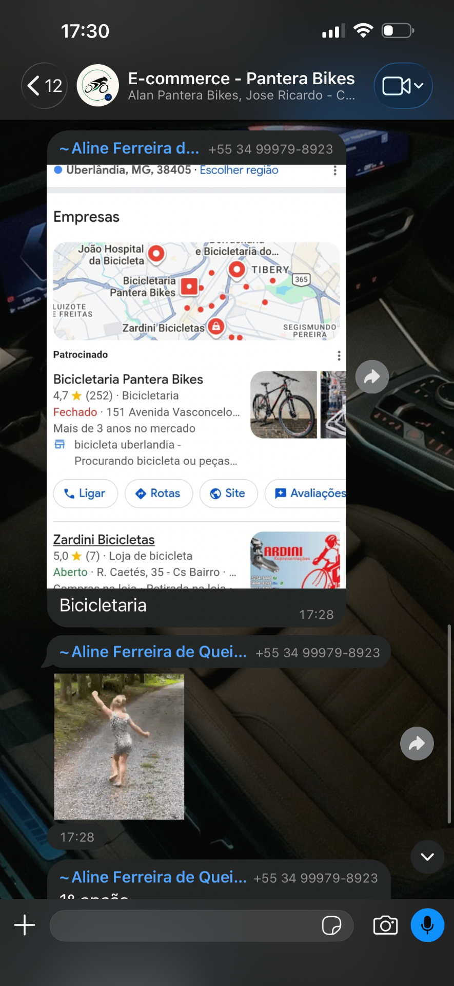 Avaliação de Aline Ferreira, Pantera Bikes