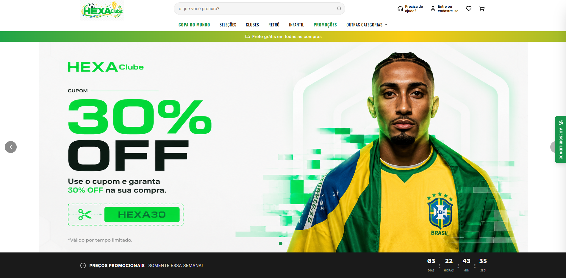 Loja online do HexaClube